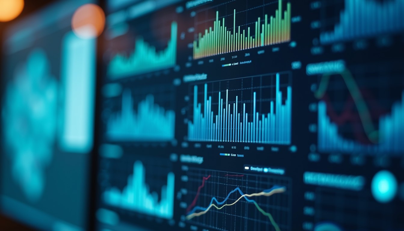 Close-up of dashboards showing quality and compliance trend charts.